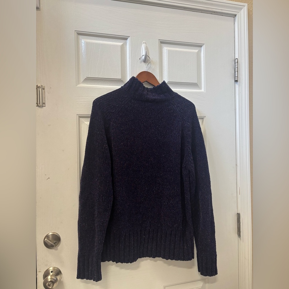 Basic Editions Deep Purple Heathered Speckled Kni… - image 4